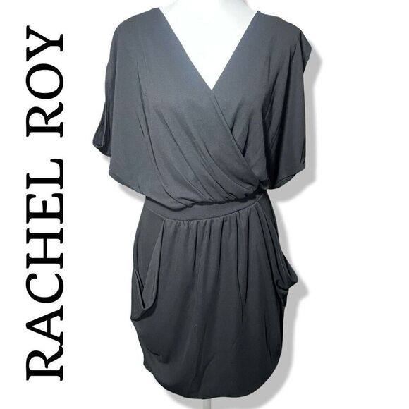 RACHEL RACHEL ROY 24-Hour Sleeveless Draped Dress, Black, Size M - Picture 1 of 9